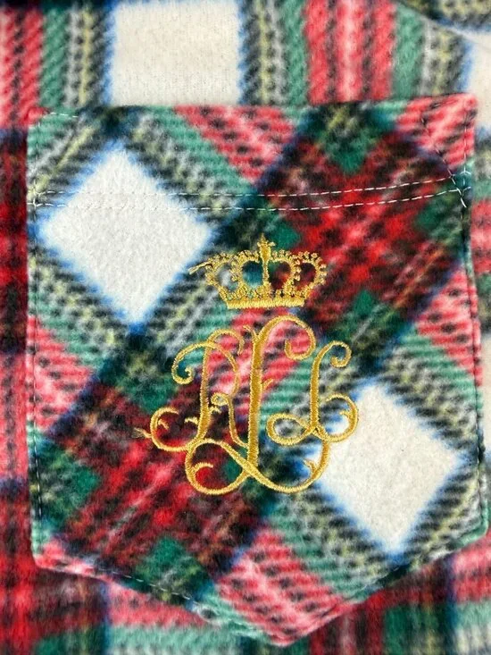 NWT Lauren Ralph Lauren Long Sleeve Notch Collar Long Pant Pajama Set Size Small - Picture 2 of 16